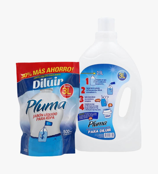 Detergente líquido para ropa con suavizante Plash 1 litro